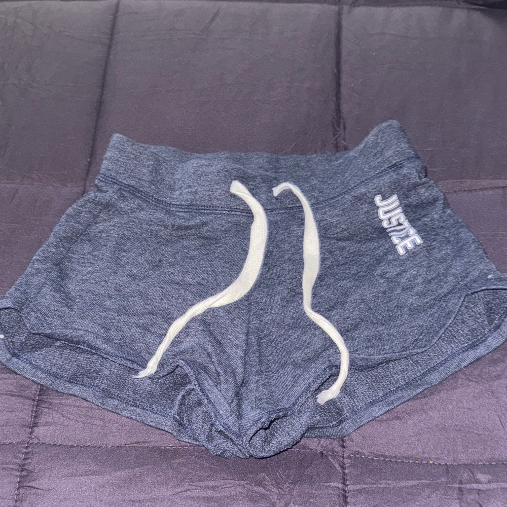 Justice Women's Heathered Blue Athletic Shorts